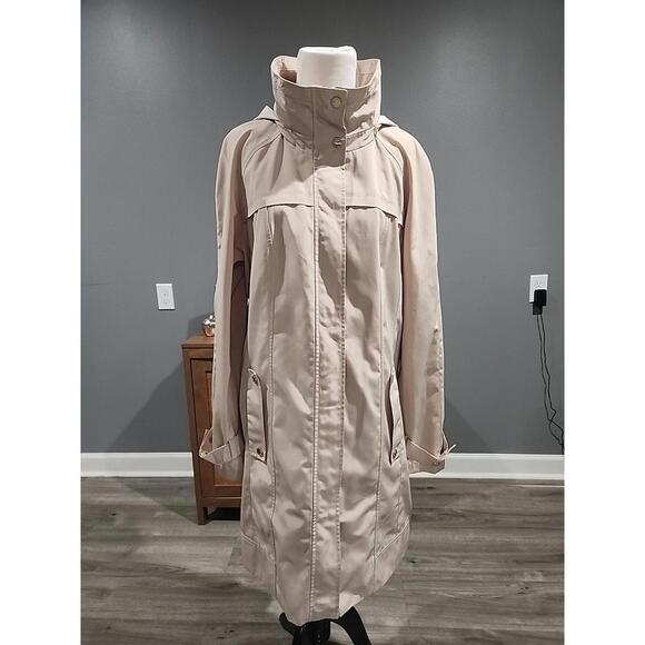 Calvin Klein Women's Trench/Rain Coat with Removable Hood Size Large - Picture 1 of 9